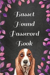 Basset Hound Password Book with Tabs
