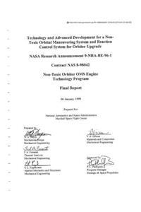 Technology and Advanced Development for a Non-Toxic Orbital Maneuvering System and Reaction Control System for Orbiter Upgrade