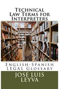 Technical Law Terms for Interpreters