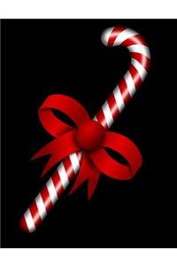 Merry Christmas Candy Cane Notebook Journal 150 Page College Ruled Pages 8.5 X 11