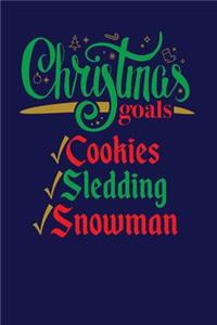 Christmas Goals Cookies Sledding Snowman