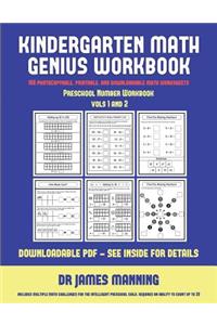 Preschool Number Workbook (Kindergarten Math Genius): This book is designed for preschool teachers to challenge more able preschool students: Fully copyable, printable, and downloadable