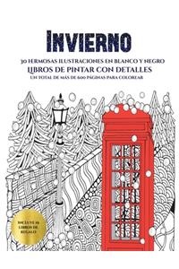 Libros de pintar con detalles (Invierno)