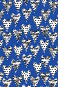 Bullet Journal Notebook Abstract Hearts Pattern 3