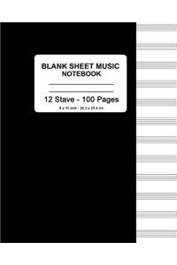 Blank Sheet Music Notebook