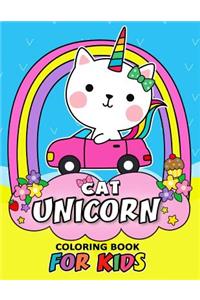 Cat Unicorn Coloring Book for Kids