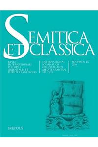Semitica Et Classica, Vol. 9