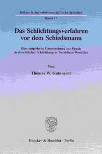 Das Schlichtungsverfahren VOR Dem Schiedsmann