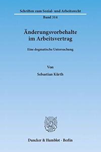 Anderungsvorbehalte Im Arbeitsvertrag