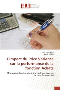 L'Impact Du Price Variance Sur La Performance de la Fonction Achats