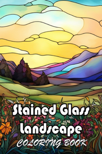 Stained Glass Landscape Coloring Book