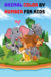Animal Color by Numbers For Kids