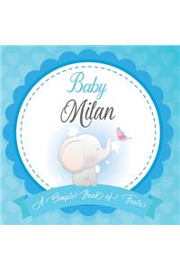 Baby Milan A Simple Book of Firsts: First Year Baby Book a Perfect Keepsake Gift for All Your Precious First Year Memories