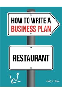 How To Write A Business Plan Restaurant