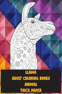 Adult Coloring Books Thick paper - Animal - Llama