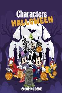 Characters Halloween Coloring Book