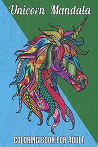 Unicorn Mandala Coloring Book For Adult