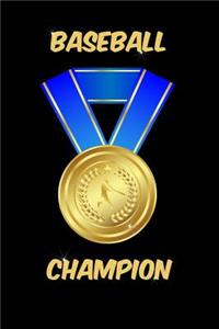 Baseball Champion Notebook