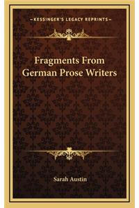 Fragments from German Prose Writers