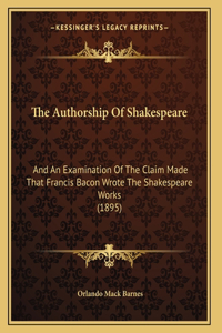 Authorship Of Shakespeare