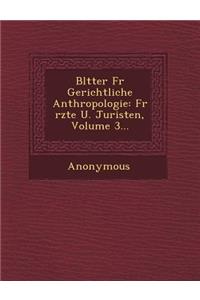 Bl Tter Fur Gerichtliche Anthropologie