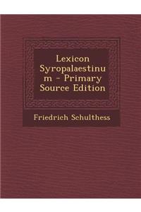 Lexicon Syropalaestinum