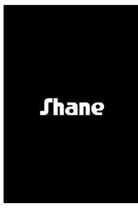 Shane - Black Notebook / Journal / Extended Lined Pages / Soft Matte Cover