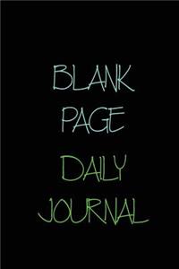 Blank Page Daily Journal