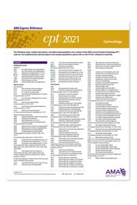 CPT 2021 Express Reference Coding Card: Gynecology