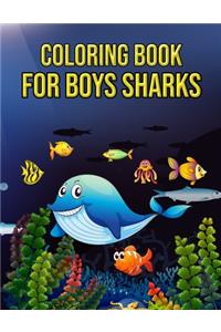 Coloring Book for Boys Sharks