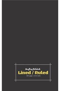 Lined Notebook - Personal Diary - Ruled Notebook - AmyTmy Notebook - 5 x 8 inch - 400 pages