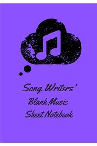 Songwriter's Blank Music Sheet Notebook