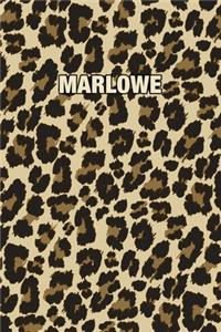 Marlowe: Personalized Notebook - Leopard Print (Animal Pattern). Blank College Ruled (Lined) Journal for Notes, Journaling, Diary Writing. Wildlife Theme Des