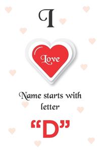 I Love Name Starts with Letter 