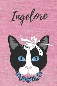personalisiertes Notizbuch Katze / Journal / Malbuch / Tagebuch / Kritzelbuch / DIN A5 / Geschenk Ingelore
