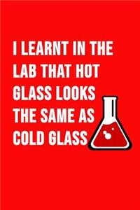 I Learnt In The Lab That Hot Glass Looks The Same As Cold Glass