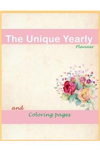 The Unique Yearly Planner and coloring pages