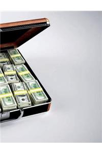 Money Notebook Large Size 8.5 x 11 Ruled 150 Pages Softcover