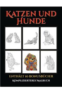 Komplizierteres Malbuch (Katzen und Hunde)