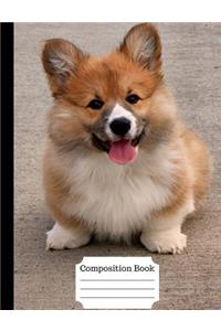 Cute Corgi Wide Ruled Composition Book