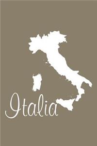 Italia - Khaki Lined Notebook with Margins (Italy)