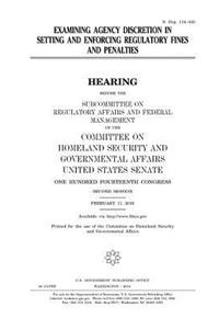 Examining agency discretion in setting and enforcing regulatory fines and penalties