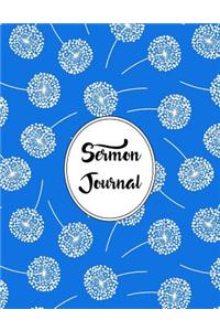 Sermon Journal Notebook Dandelions Pattern 3