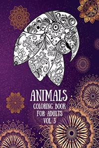 Animals Coloring Book For Adults vol. 3
