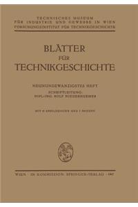 Blätter Für Technikgeschichte