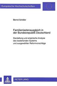 Familienlastenausgleich in Der Bundesrepublik Deutschland