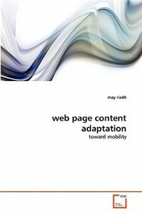 web page content adaptation