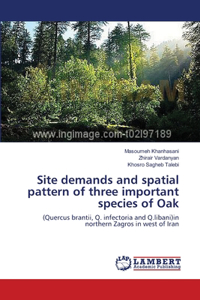 Site demands and spatial pattern of three important species of Oak