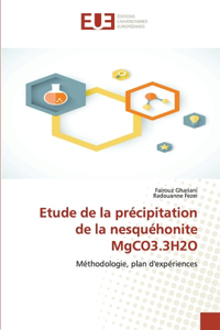 Etude de la précipitation de la nesquéhonite mgco3.3h2o