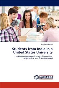 Students from India in a United States University